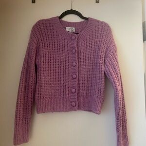 Zara Purple Chunky Knit Cardigan